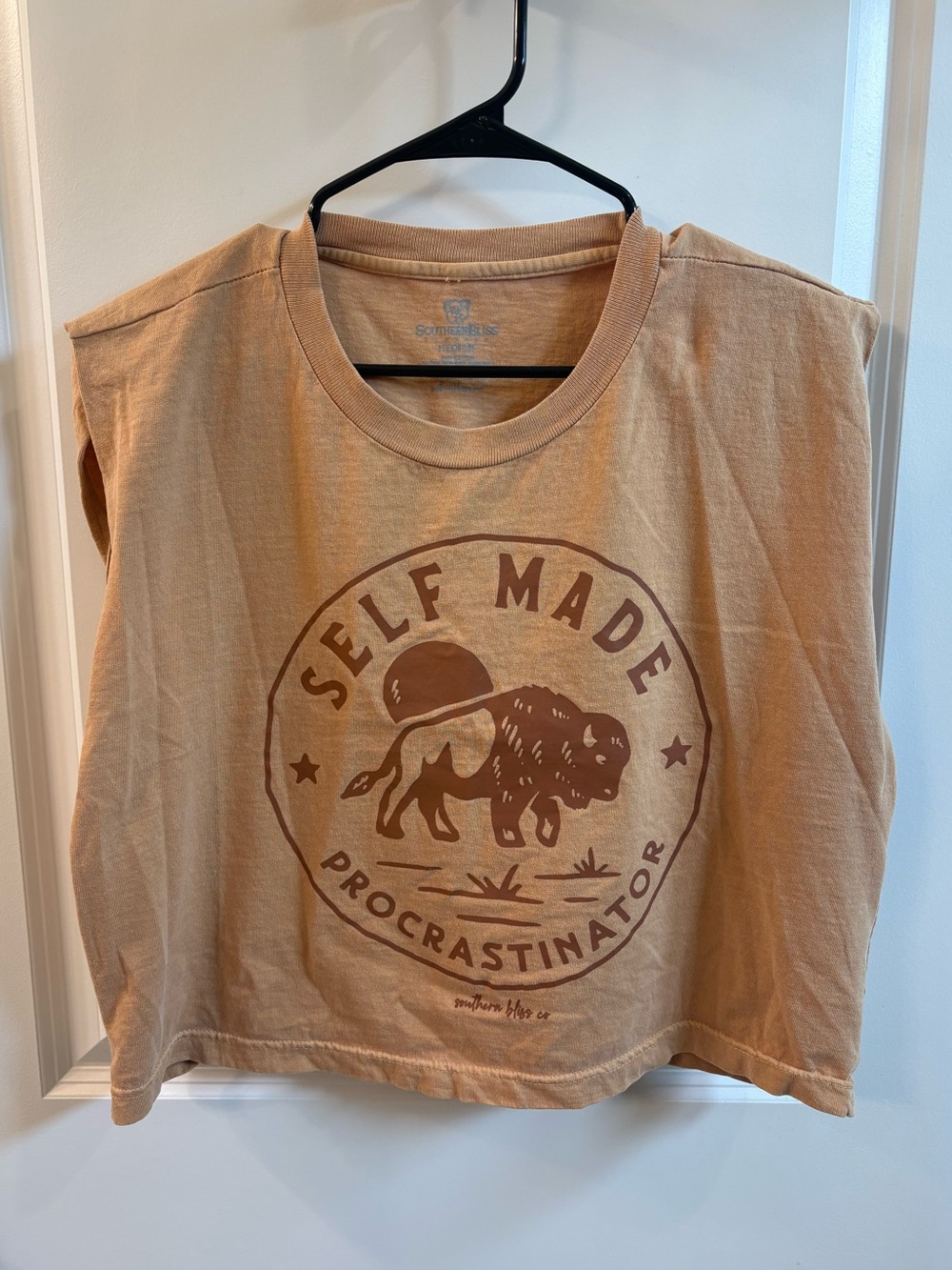 NEW! Southern Bliss ( CURRENT) Self Made Procrastinator Muscle Tee - Yellow